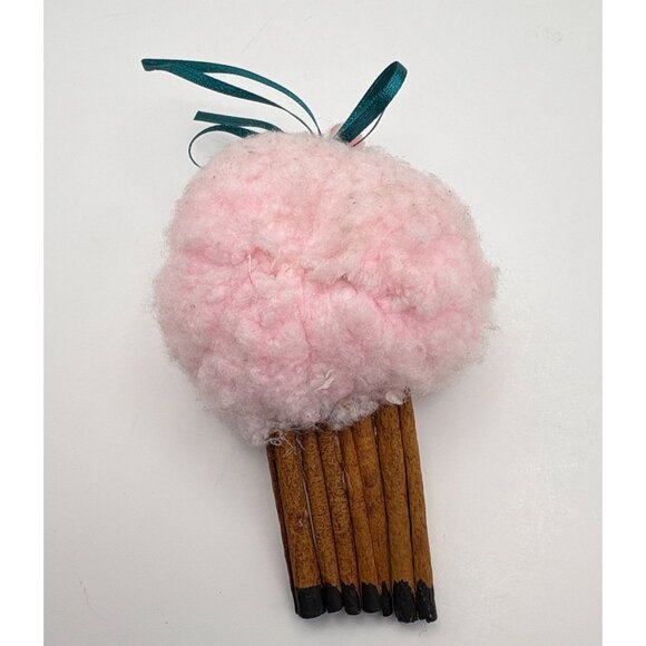 Vintage Pink Pig Christmas Tree Ornament Handmade Farmhouse Rustic Barn Decor - Picture 2 of 7